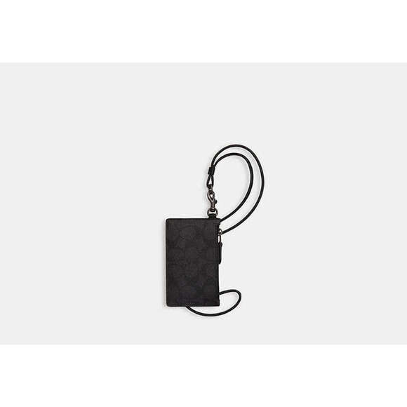Coach Zip Lanyard Card Case In Signature Canvas - Picture 1 of 3